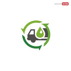 liquid waste recycle icon/symbol/Logo Design. Vector Template Illustration.