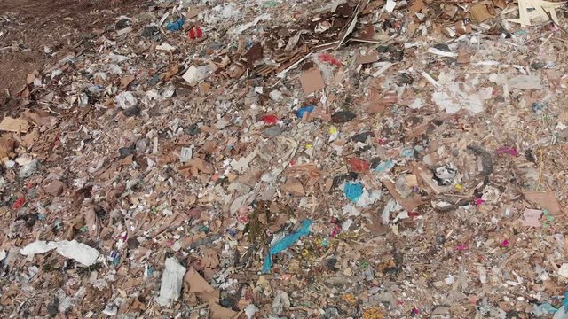 Pile of trash at the landfill