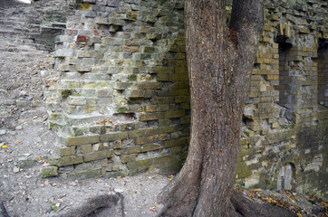 Historical fortification. The location is known as the Green Theater. Kiev, Ukraine.