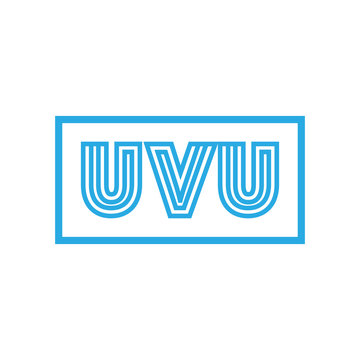 Initial line logo letter UVU for business company or brand product