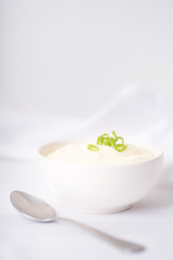 Mashed Potato style homemade food in winter