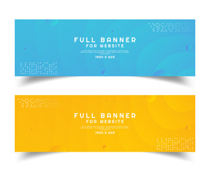 Art modern full banner website colorful bright style halftone design with space