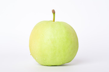 Fresh organic guava tropical fruit on white background. Healthy food high vitamin C concept.