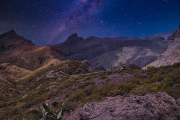 Milky Way in the vicinity of the Teide Mountains