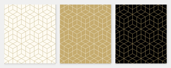 Background pattern seamless geometric line abstract gold luxury color vector. Christmas background. - 307551270