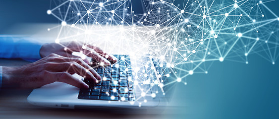 Global network connection concept, abstract concept