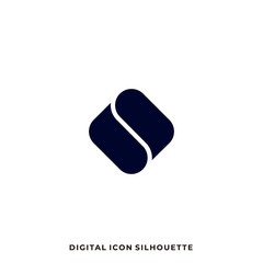 Abstract Box Silhouette Illustration Vector Design Template