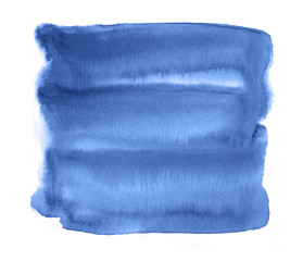 Fototapeta premium Classic Blue watercolor background isolated on white. Bright picture, color of year 2020. 19-4052