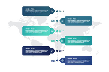 timeline infographic template design . business infographic concept for presentations, banner, workflow layout, process diagram, flow chart