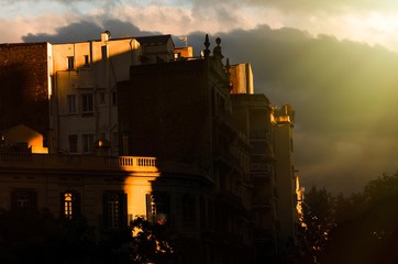 Fototapeta premium Barcelona dusk