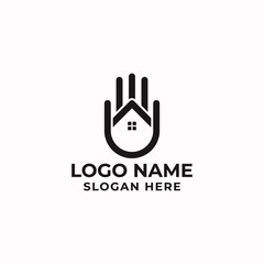 Home hand Logo design template for use any purpose