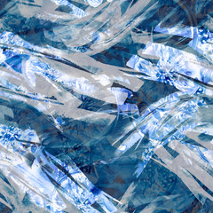 Watercolor, vintage seamless pattern - fruit ripe pomegranate, figs, slices of figs. Vintage drawing of fruits, stones, tropical flowers, fruit, plants and leaves. Fashionable art pattern,abstract