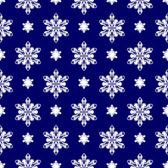 Seamless pattern with snowflakes