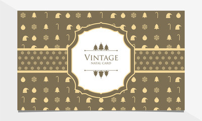 vintage natal card, vektor background