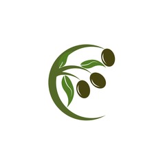 Olive logo template vector icon