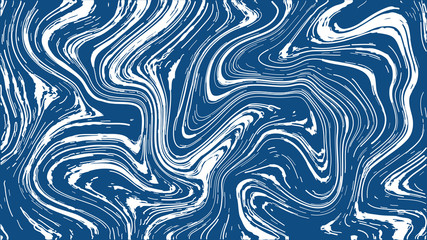 Vector Marble Texture in Classic Blue 2020 Color of the Year. Marbling Paper Background. Elegant Luxury Backdrop. Liquid Paint Swirled Patterns. Japanese Suminagashi or Turkish Ebru Technique. 9:16 HD