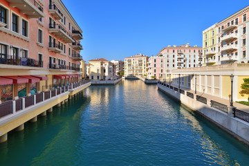 Qanat Quartier on Pearl Island in Doha, Qatar