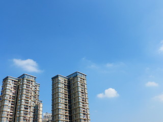 Fototapeta premium New construction of residential buildings in bao 'an old town, shenzhen, China