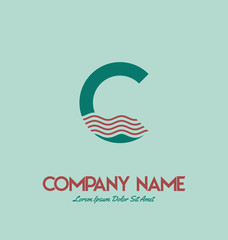 Initial letter C logo vector design template. Initial C minimalist logo template vector