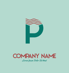 Initial letter O logo vector design template. Initial P minimalist logo template vector