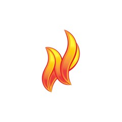 Fire Icon Logo Design Element
