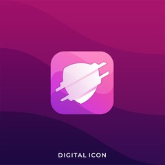 Digital Media Icon Application Illustration Vector Template