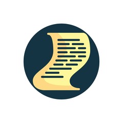 Christmas wish list flat icon. Round colorful button, circular vector sign. Wish list flat style design