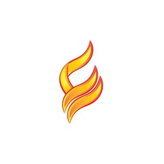 Fire Icon Logo Design Element