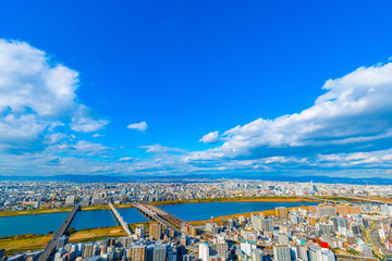 Fototapeta premium 大阪 都市風景
