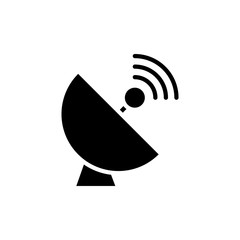 Satellite Dish Vector Glyph Icon, Solid Style.