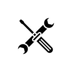 Repair Tools Vector Glyph Icon, Solid Style.