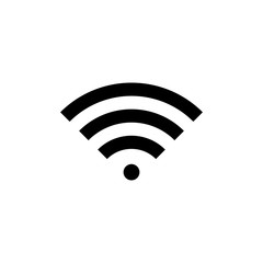 Wifi Signals Vector Glyph Icon, Solid Style.