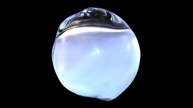 Water Drops with Alpha Channel. Looped Background, 4K resolution.
