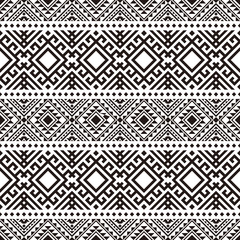 Geometric Ethnic Aztec Pattern Illustration Design in black and white color. design For Background, Frame, Border or Decoration. Ikat, geometric pattern, native Indian, Navajo, Inca Design