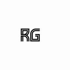 Initial outline letter RG style template