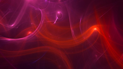 3D rendering abstract red fractal light background