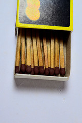 matches in white background