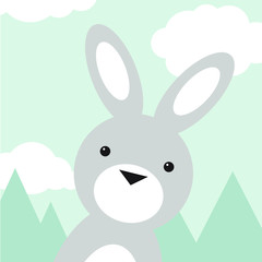 Bunny baby room graphic rabbit