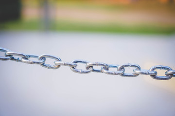 Fototapeta premium chain on blue background