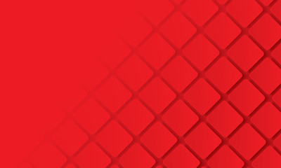 Red geometric square background in paper art style. Use for banner, website cover, print ads.
