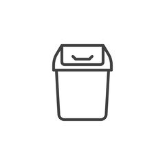 Trashcan basket line icon. linear style sign for mobile concept and web design. Garbage Bin outline vector icon. Symbol, logo illustration. Vector graphics