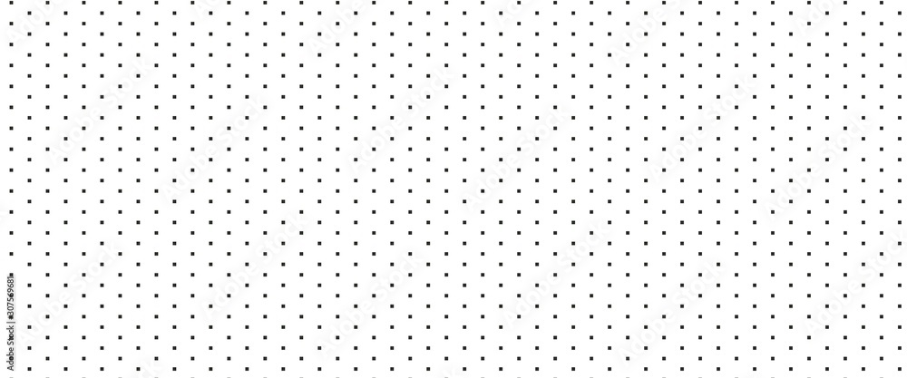 Poster dotted seamless pattern. black repeat square dots on white background.