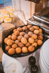 Fried sweet pastry or fritters known as Fritule