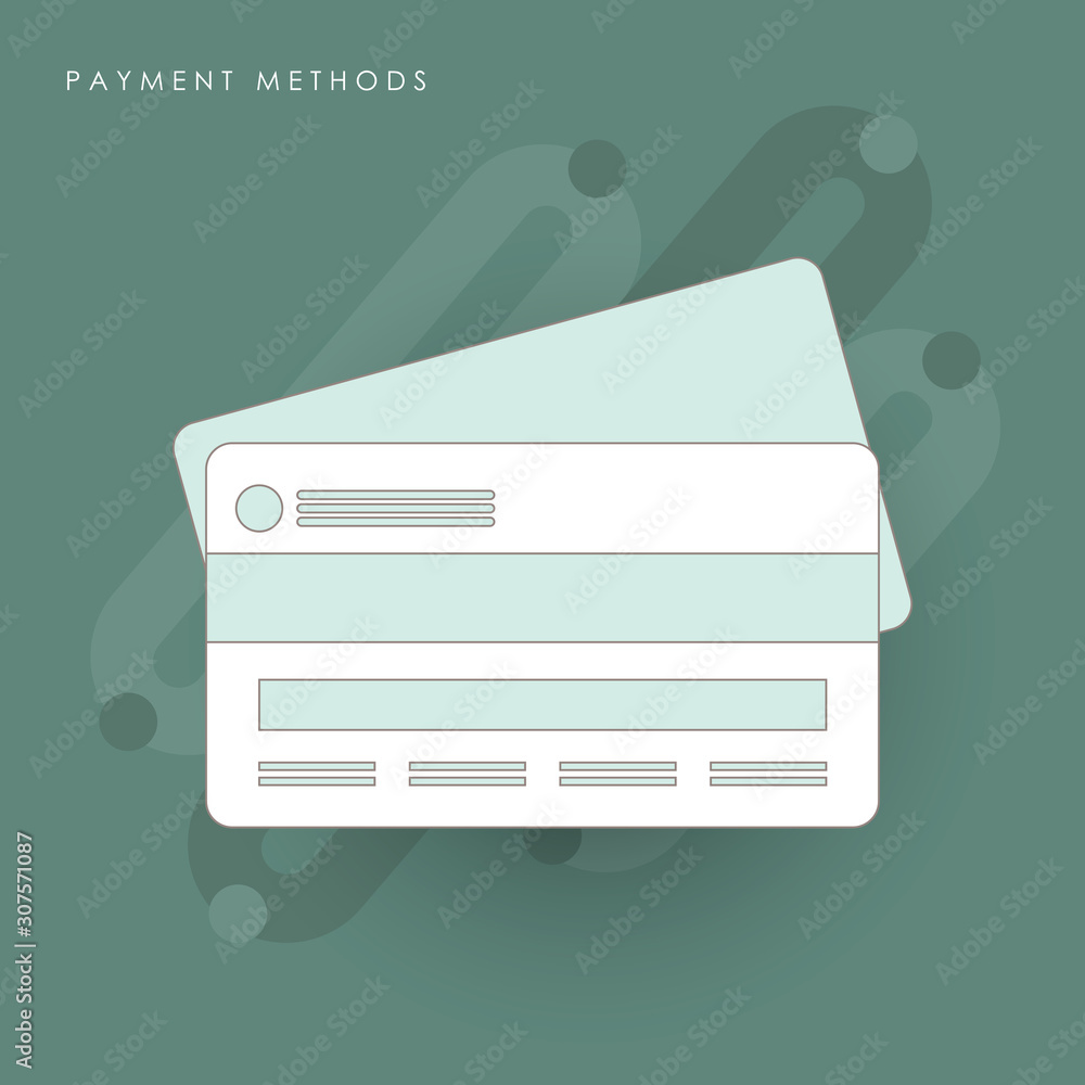 Poster flat design concept payment. payment method and option.