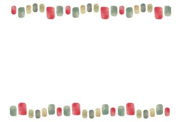 クリスマスカード　ポストカード　横　フレーム