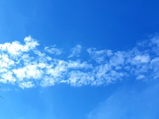 blue sky with white clouds