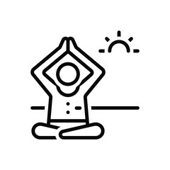 Black line icon for being