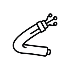 Black line icon for fiber