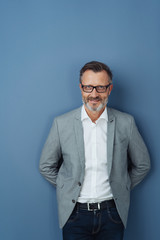 Relaxed confident attractive middle-aged man