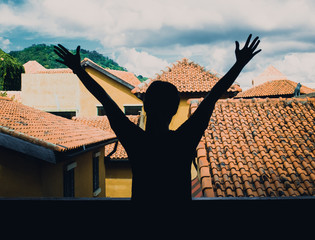 Women want to freedom, picture freedom concept